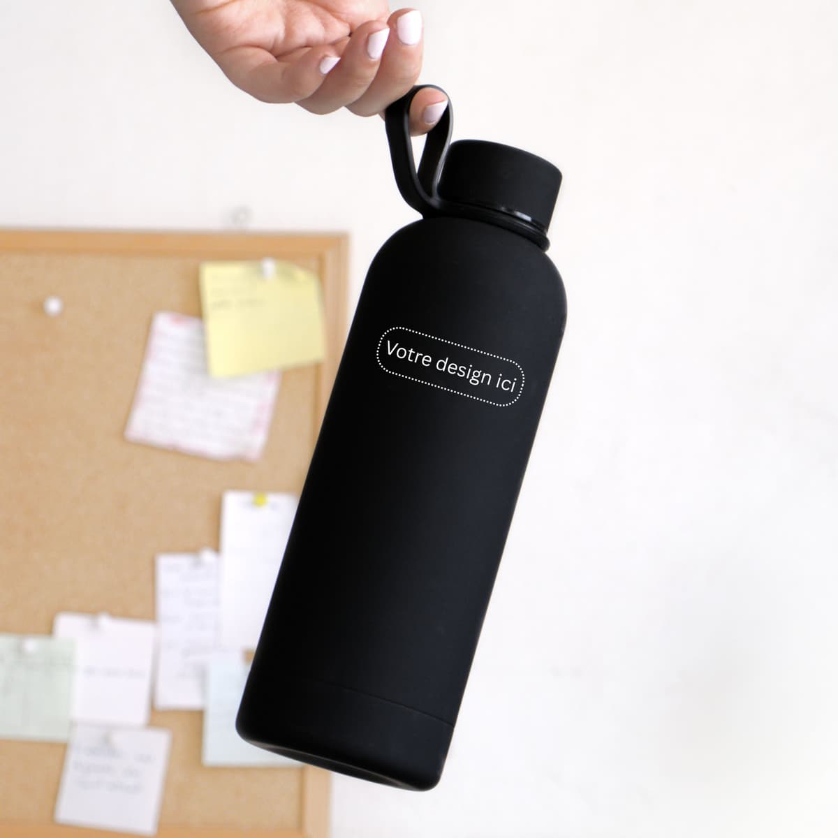 Illustration for Thermos Noir Mat Personnalisable