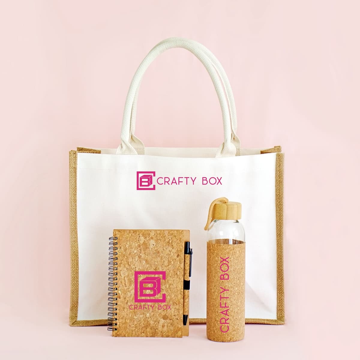 Illustration for Coffret cadeau entreprise éco – Tote Bag Natural Edition