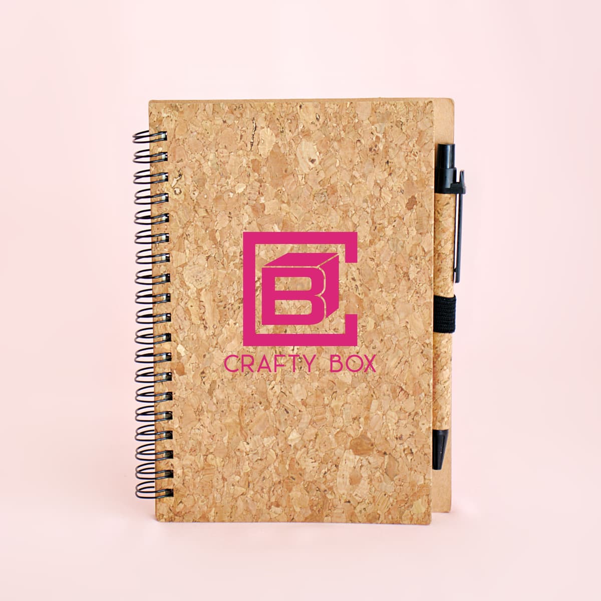 Illustration for Carnet éco-responsable en liège avec stylo – Personnalisable